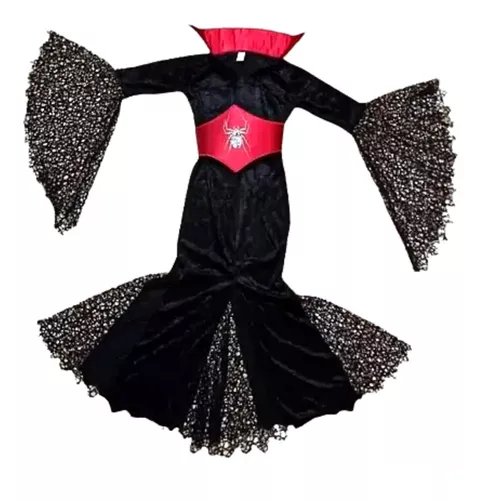 Vampiro Halloween, Vampira para Meninas, Fantasia vestido rainha vampira,  fantasias Halloween para crianças vampiras meninas, acessórios cosplay com