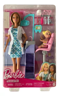 Barbie Dentista Tez Morenita Profesiones Mattel 2022 Morena