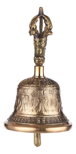 Campana Tibetana Bronce Con Vajra Para Meditación