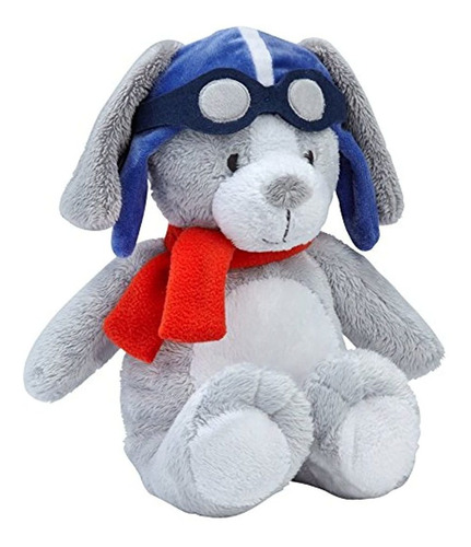 Cachorro De Peluche Súper Suave, Gris, Blanco, Azul