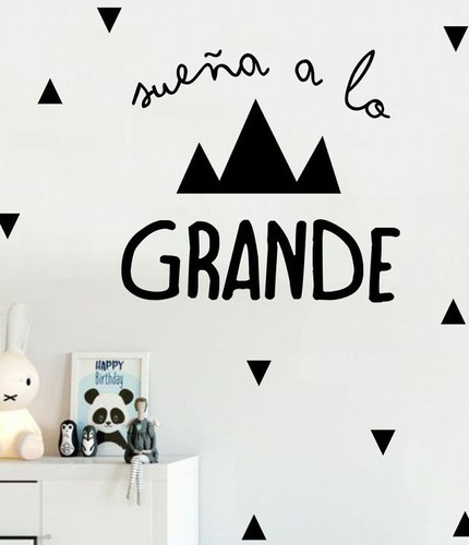 Vinilos Decorativos Infantiles Frase Motivacion Grande Sueña