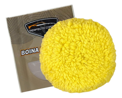 Boina Dupla Face Amarela Super Macia 5 125mm New Polish