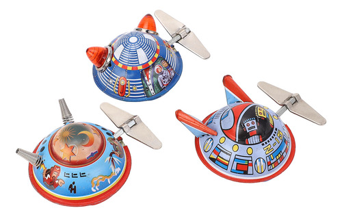 Juguete Vintage Wind Up Spacecraft Coleccionable Clockwork S