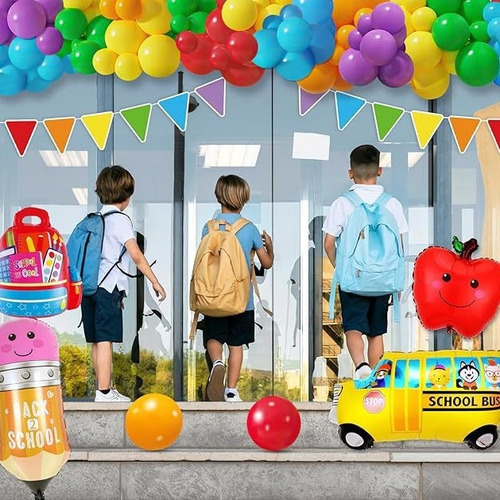 Kit Globos Regreso A Clases Back To School Decoracion Kinder