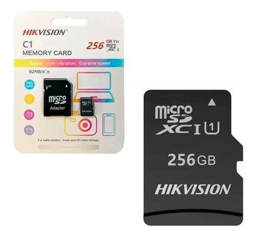 Memoria Micro Sd 256gb Hikvision Shdc Clase 10 + Adaptador