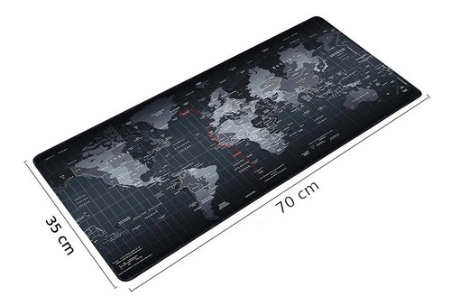 Imagem 4 de 9 de Mouse Pad Gamer Grande 70x35cm Mapa Mundi Exbom Mp-7035c28