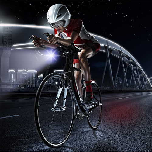 Luz Delantera/trasera P/bicicleta 2600mah Recargable Por Usb
