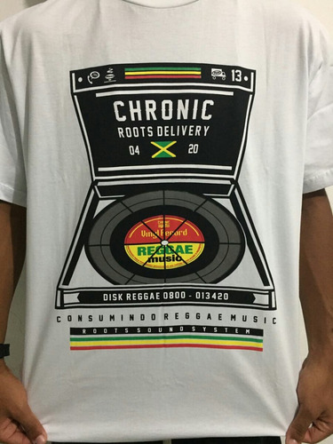 Camiseta Chronic Reggae Roots - Disco Vinil