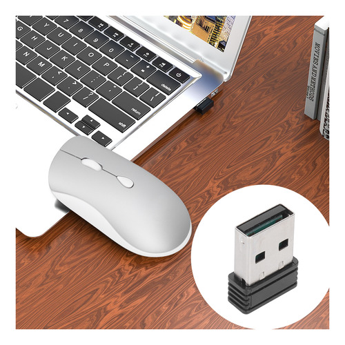 Slim Silent Mouse Óptico Portátil Inalámbrico De 2,4 G De 3