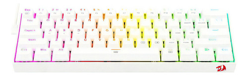 Teclado Mécanico 60% Redragon Dragonborn White K630w Red Blanco Inglés Us