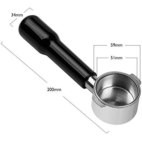 For Delonghi Ecp3420 Ec155, 51mm Bottomless Portafilter 2 Ea