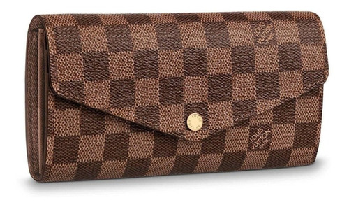 Carteira Louis Vuitton Sarah brown de damier ebene - 10.4cm x 19cm x 2.5cm