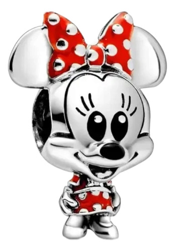 Charm Minnie Mouse Alta Calidad Plata Fina 925 