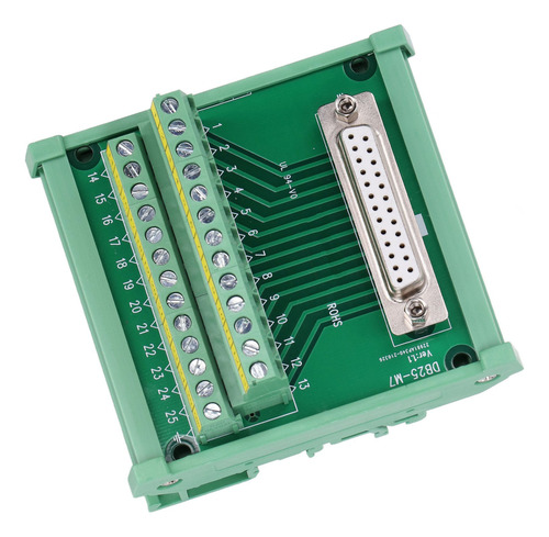 Placa Adaptadora Db25 A Conector De Terminal, Placa Pcb Rect