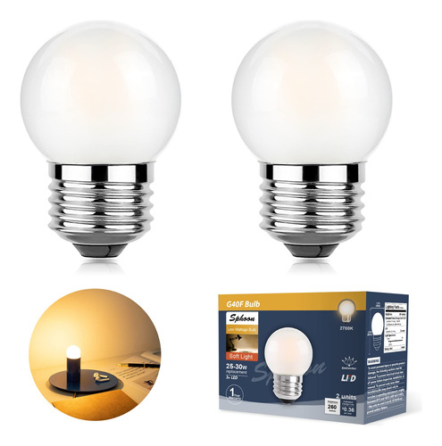 Sphoon Bombilla Led G40 De Baja Potencia Equivalente A 3 W,