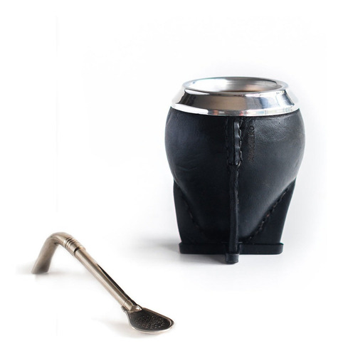 Imagen 2 de 10 de Mate Torpedo Premium + Bombilla Pico De Loro Alpaca