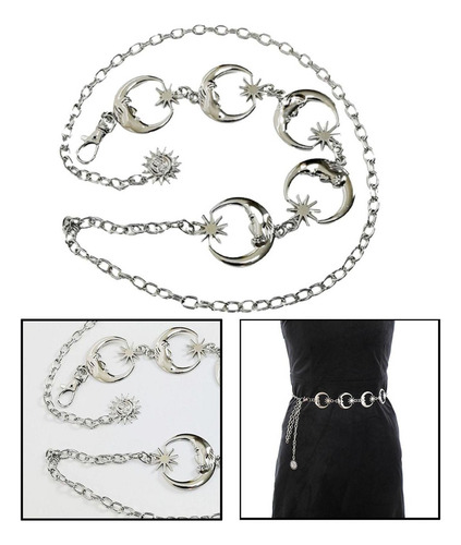 Para Cinturón De Cadena Corporal Con Colgante De Luna Y