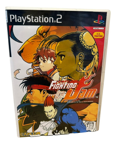 Capcom Fighting Jam Play 2 Capa+pôster+disco Ps2