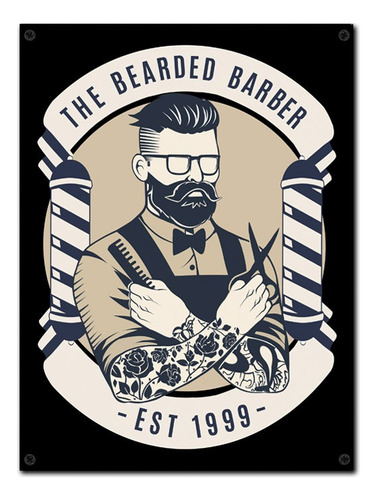 #1003 - Cuadro Decorativo - Barber Shop Barberia No Chapa