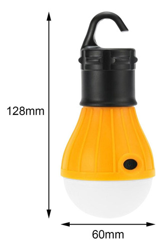 2 Bombilla De Linterna Para Acampar, Luz Nocturna, Amarillo
