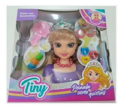 Muñeca Tiny Princesa Para Peinar Con Accesorios - Dgl Games