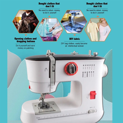Máquina De Costura Overlock Automática Doméstica Elétrica