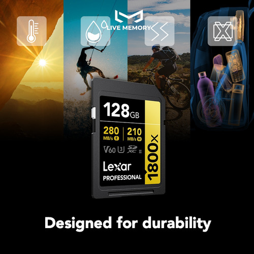 Lexar Tarjeta De Memoria 1800x Uhs-ii 270mb/s C10, U3, V60