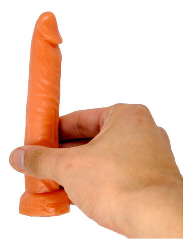 Pene de silicona sólida para bebé de 15 x 2 cm, color beige