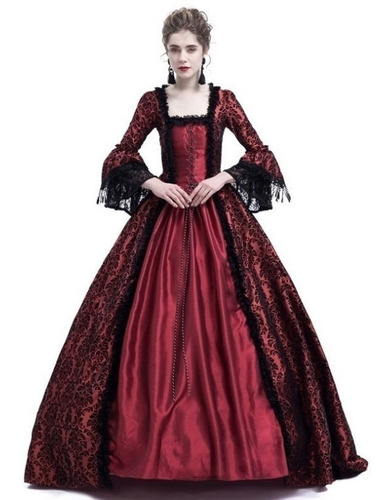 Vestido De Cosplay Vintage Medieval Para Mujer