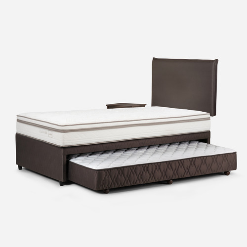 Diván Cama Classique+ 1,5 Plazas + Muebles Maurice Chocolate