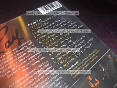 Ray Charles Genius Night For Ray Dvd Elton John Usher B King (Usado)