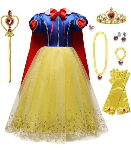 Vestidos De Princesa Amarillos Para Niñas, Disfraces, Capa P