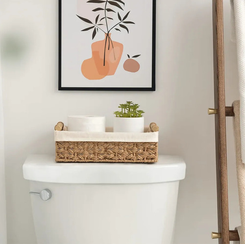 Canastas Organizadora De Caja De Almacenamiento 2pzs Domiviva Color Beige