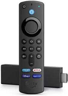 Fire Tv Stick 4k Controle Remoto Por Voz Alexa Amazon Cor Preto Tipo de controle remoto De voz 110V/220V