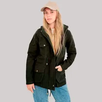 Comprar Customs Ba Camperas Mujer Parka Gabardina Verde L Premium 