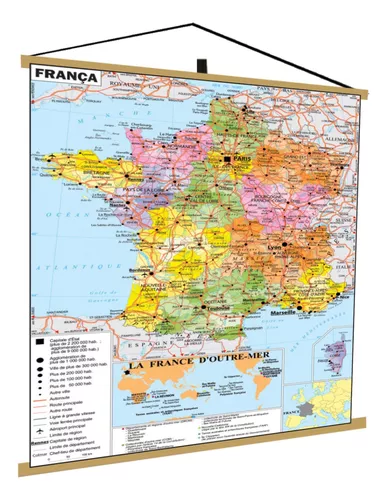 Mapa Portugal Espanha Peninsula 120 X 90cm Gigante Enrolado