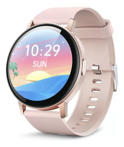 Smartwatch Para Mujer Y Hombres 1.28'' Reloj Inteligente Rosa Ip67 Monitor  De Frecuencia Cardíaca, Monitor De Calorías, Podómetro Para Android E Ios