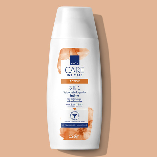 Jabón Líquido Íntimo Mini Active Avon Care Intimate - 125 Ml