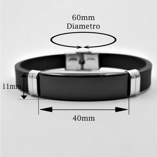 Imagen 2 de 4 de Pulsera Spotify Acero Grabado Alerta Médica 1115