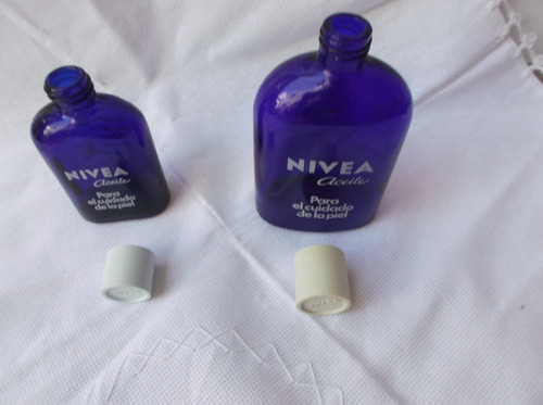 Par De Envases Antiguos De Aceite Nivea (Usado)