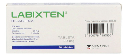 Labixten 20 Mg Caja Con 20 Tabletas