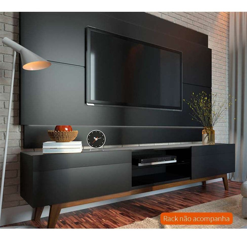 Painel Para Tv Até 60 Polegadas Classic Preto 218 Cm