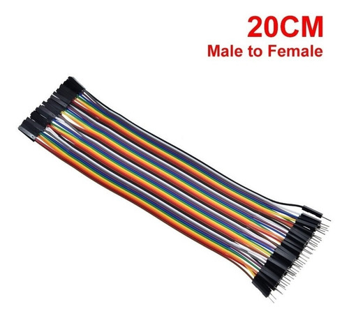 Imagen 4 de 4 de Cables Jumpers Macho Hembra 20 Cm X 40 Unidades