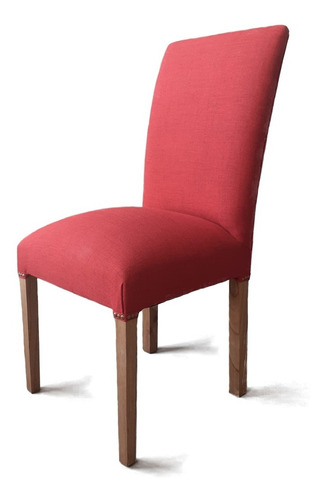 Imagen 1 de 10 de Silla Comedor Vestida Tela Antimancha Madera Paraiso Premium