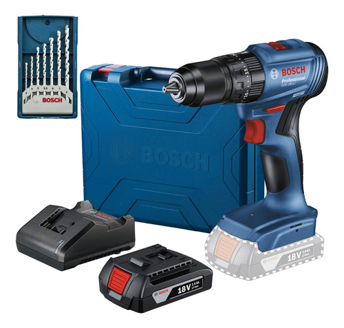 Kit Furadeira/paraf Impacto Gsb185-li 7 Brocas X-line Bosch