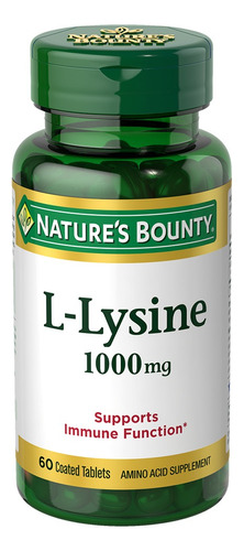  Lysine Nature´s Bounty 1000mg X 60 Cápsulas I Made In Usa