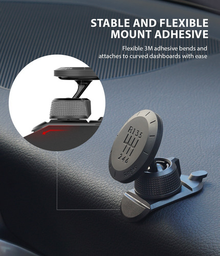 Imagen 7 de 10 de Soporte Celular Auto Magnetico Ringke Gear Car Mount Origina
