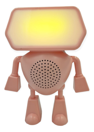 Bocina Portátil Robot Bluetooth Luces Altavoz Aux Sd Usb