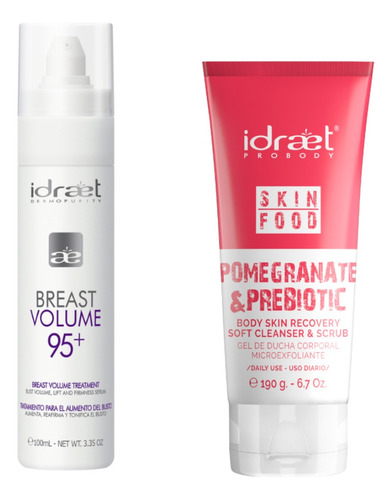 Breast Volume Crema Aumento Busto + Exfoliante Idraet Fragancia Pomegranate