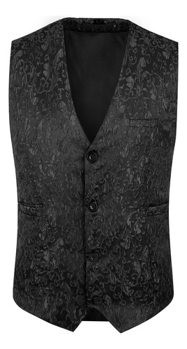 Chalecos De Traje Formal Para Hombre Paisley Floral Jacquard